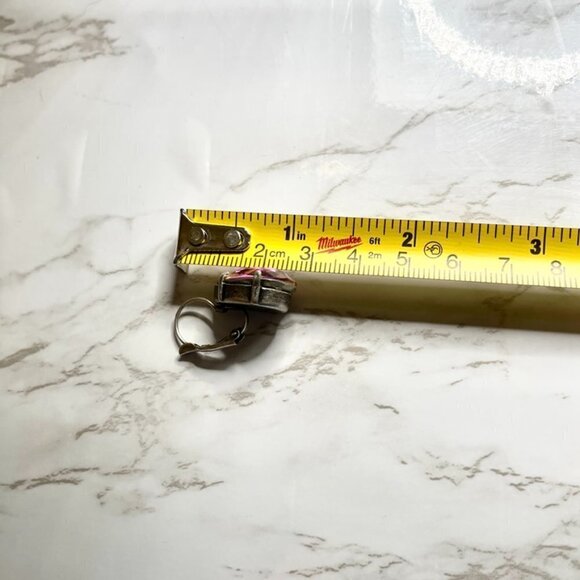 Pear Heliotrope Dangle Earrings 18x13mm - Handmade - Picture 9 of 9